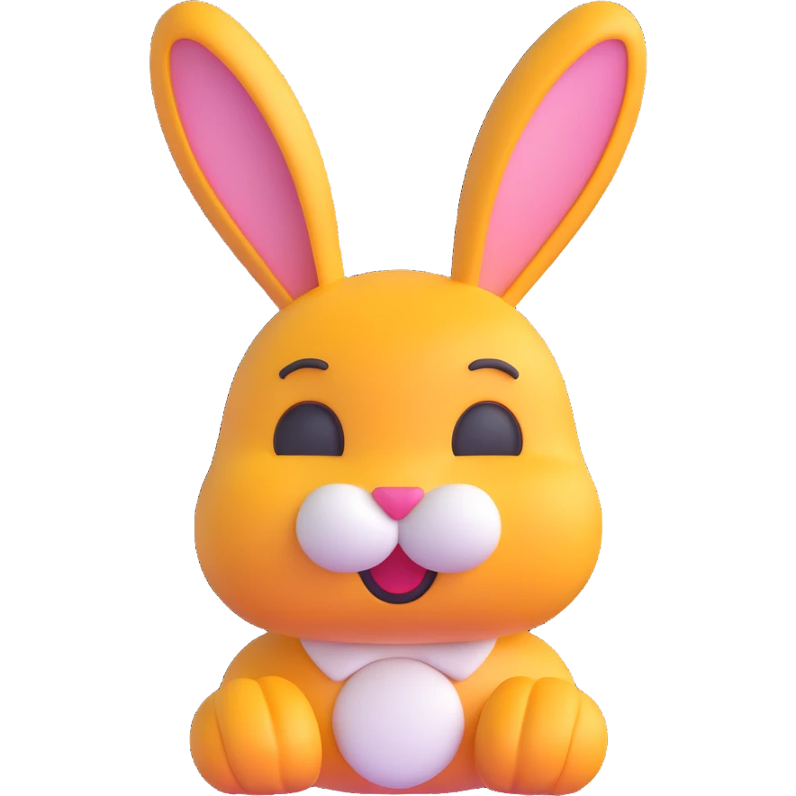 3D emoji style rabbit emoji