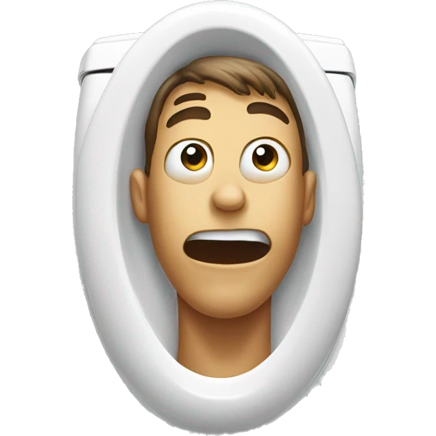 man head popping out of toilet emoji