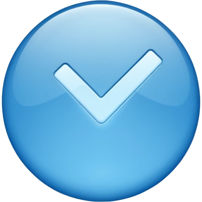 blue check mark emoji