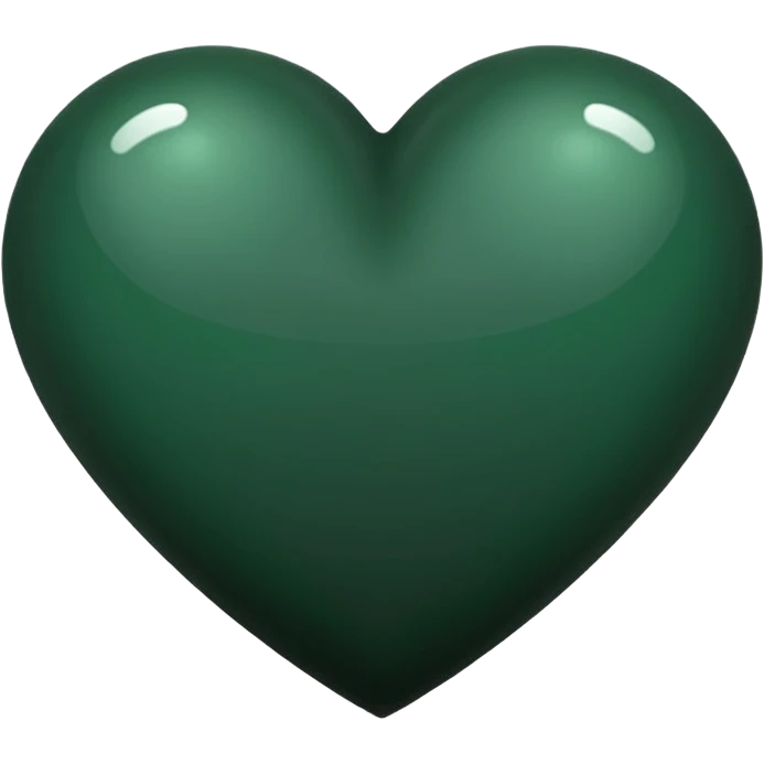 Half blac, half forest green heart emoji