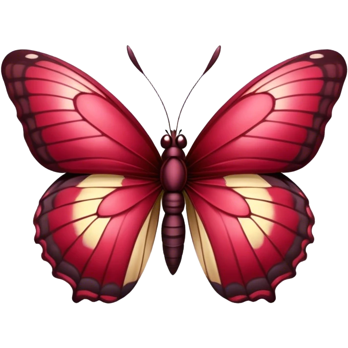 burgundy butterfly emoji
