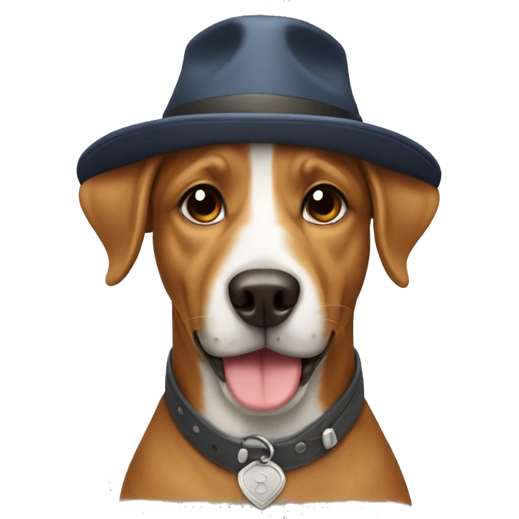 Dog with hat emoji