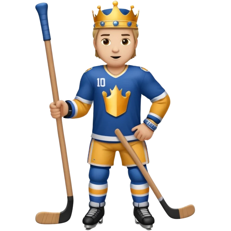 King Hockey player full body emoji