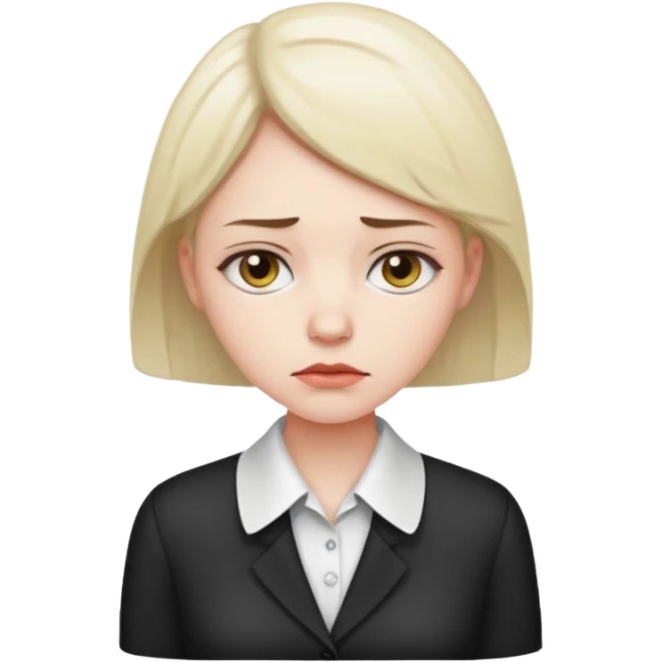 sad women office worker emoji
