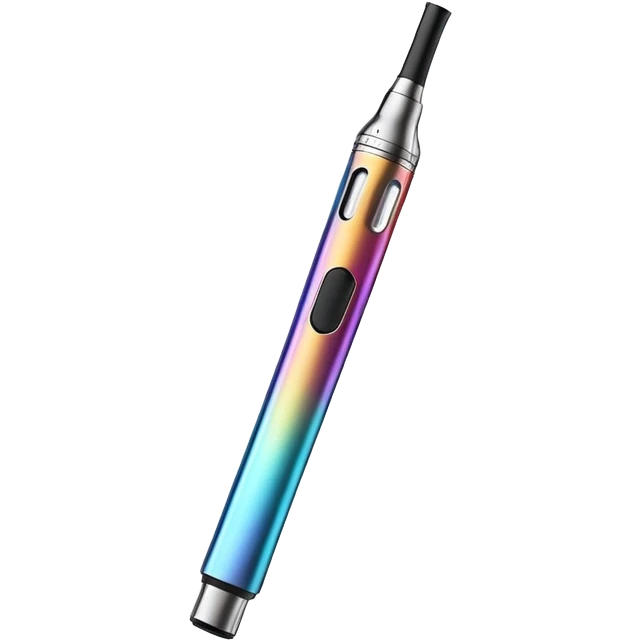 colorful modern vape pen with visible vapor cloud emoji