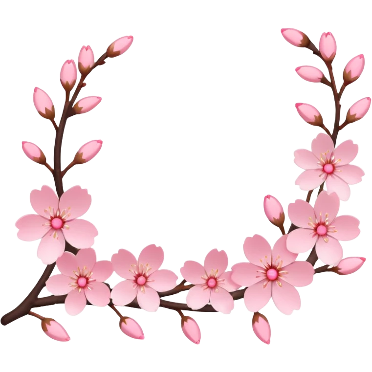 delicate cherry blossom border emoji