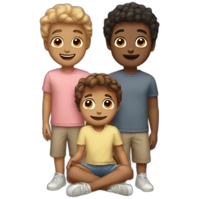 Three friends  emoji