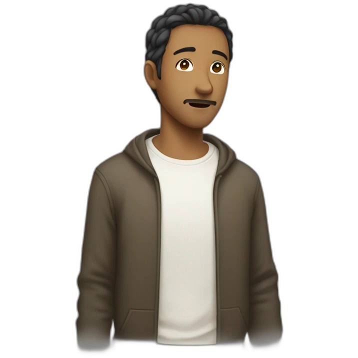 男性、メッシュ付きサイドカットヘア emoji