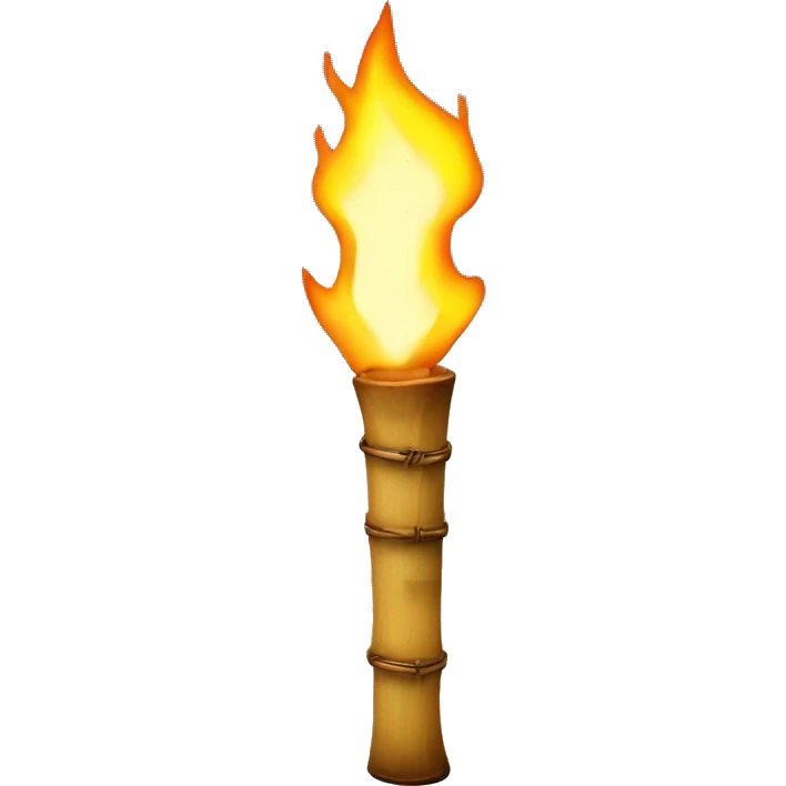  bamboo tiki torch emoji