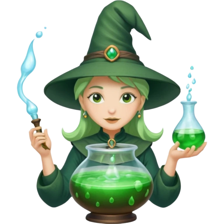 green witch cooking potion emoji