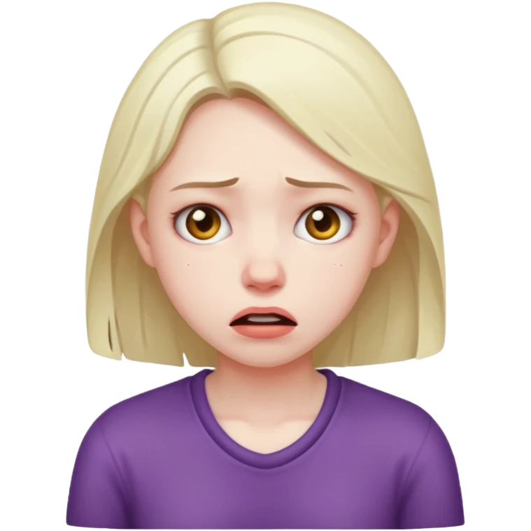 Girl strangling herself emoji
