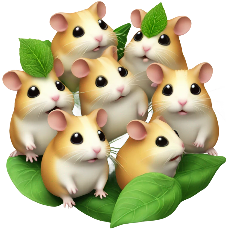 alien hamster cult with cheese and weed emoji