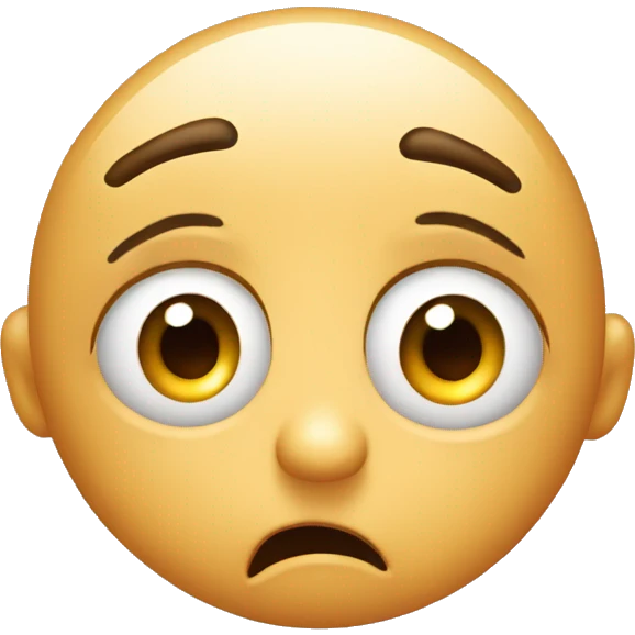 Embarrassed emoji blushing and rolling eyes emoji