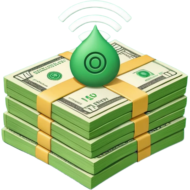 wifi money bill stack emoji