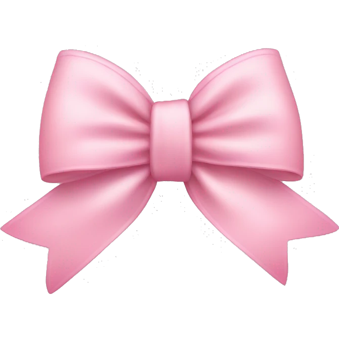 Light pink cute bow emoji