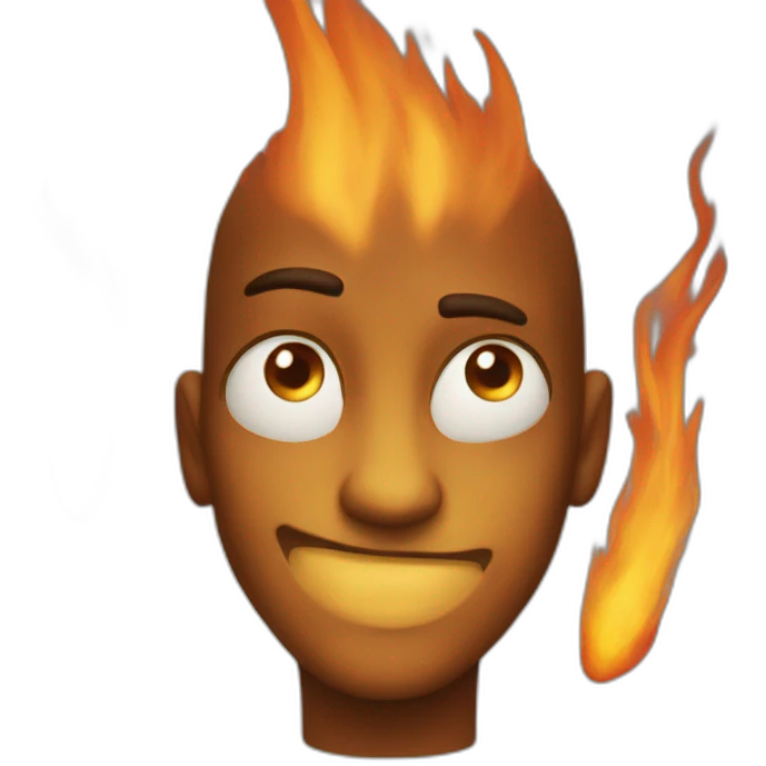 flamme dans les yeux emoji