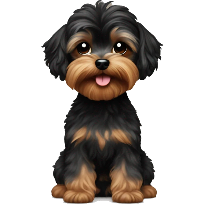 Black yorkie poodle emoji