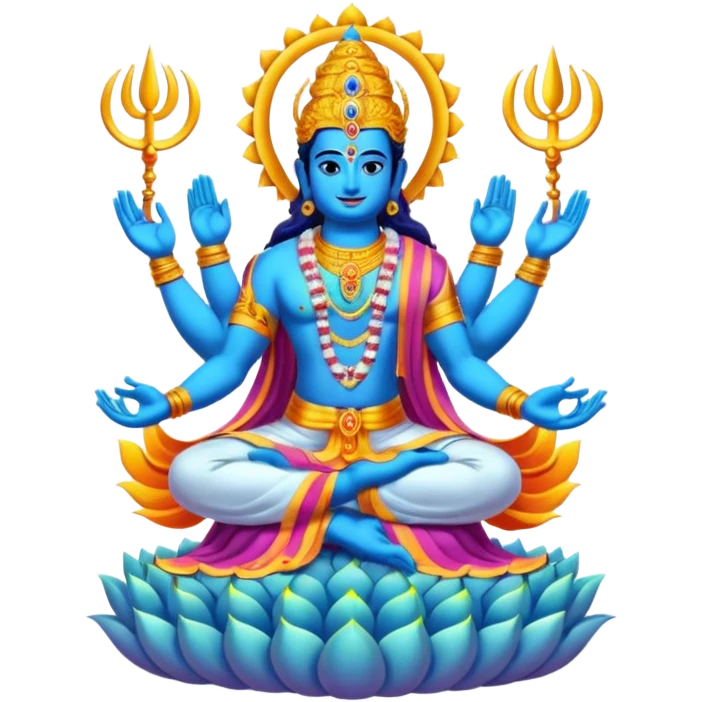 combined form of Bhagwan Vishnu 10 avatars. emoji