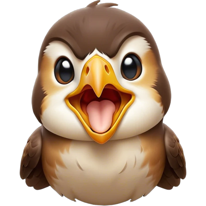 Cinematic Cute Yawning Falcon Portrait Emoji, Head tilted slightly with a dramatic, wide-open yawn, showcasing a streamlined, powerful form with a softly drooping beak and sleepy, half-closed eyes, Simplified yet irresistibly adorable features, highly detailed, glowing with a soft, cozy glow, high shine, relaxed yet expressive, stylized with a dash of whimsical aerial charm, soft glowing outline, capturing the essence of a drowsy yet affectionate falcon that appears ready to stretch out for a nap! emoji