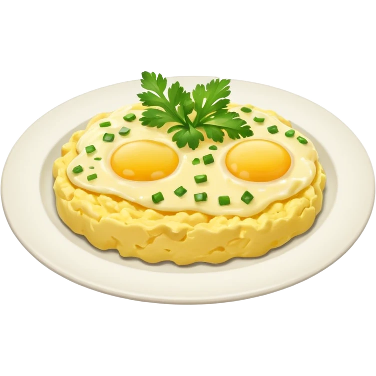 scrambled eggs with cilantro emoji