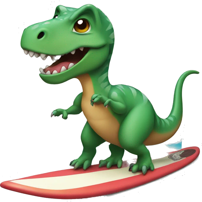 Dinosaur on a surfboard  emoji