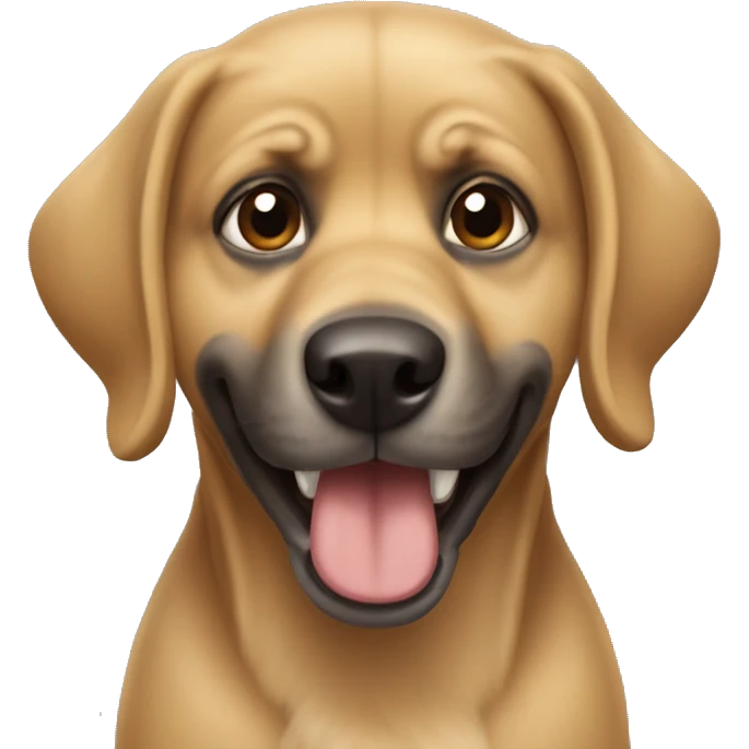 Perro bostezando  emoji