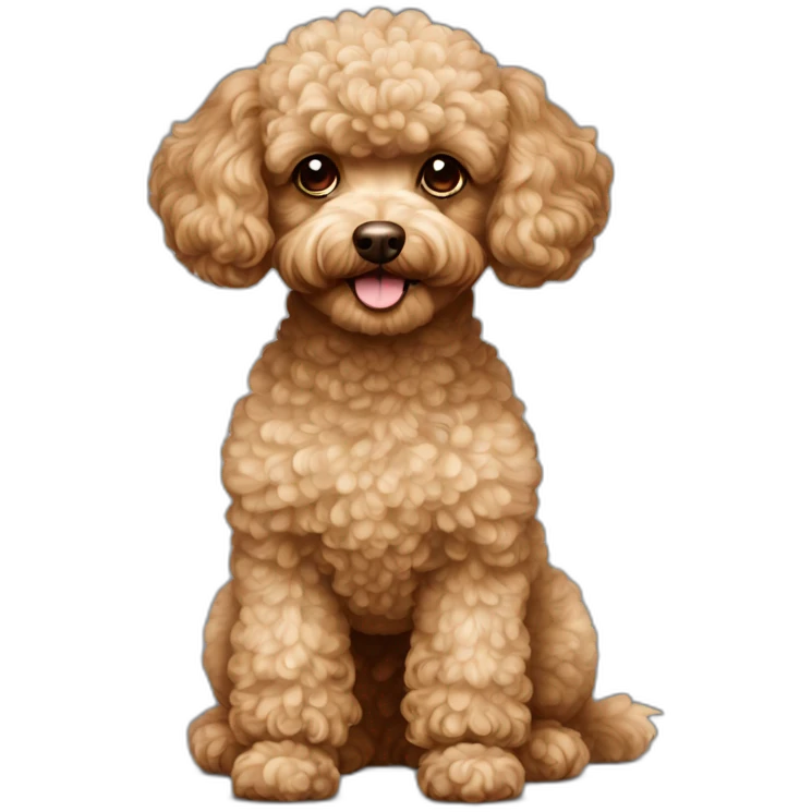 Toy poodle light brown emoji