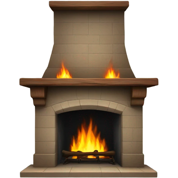 Realistic fireplace  emoji