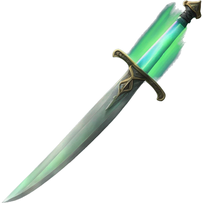 sword with northern lights on blade emoji