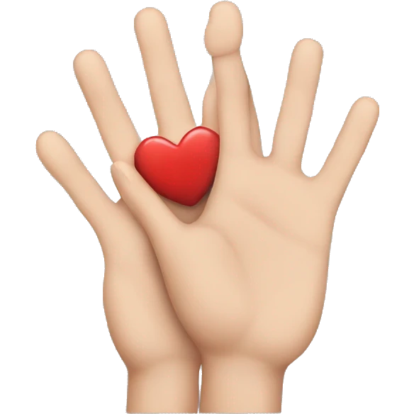 hands around heart emoji