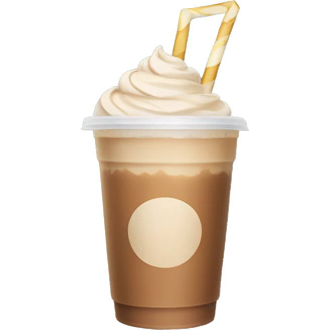 Aesthetic iced latte emoji
