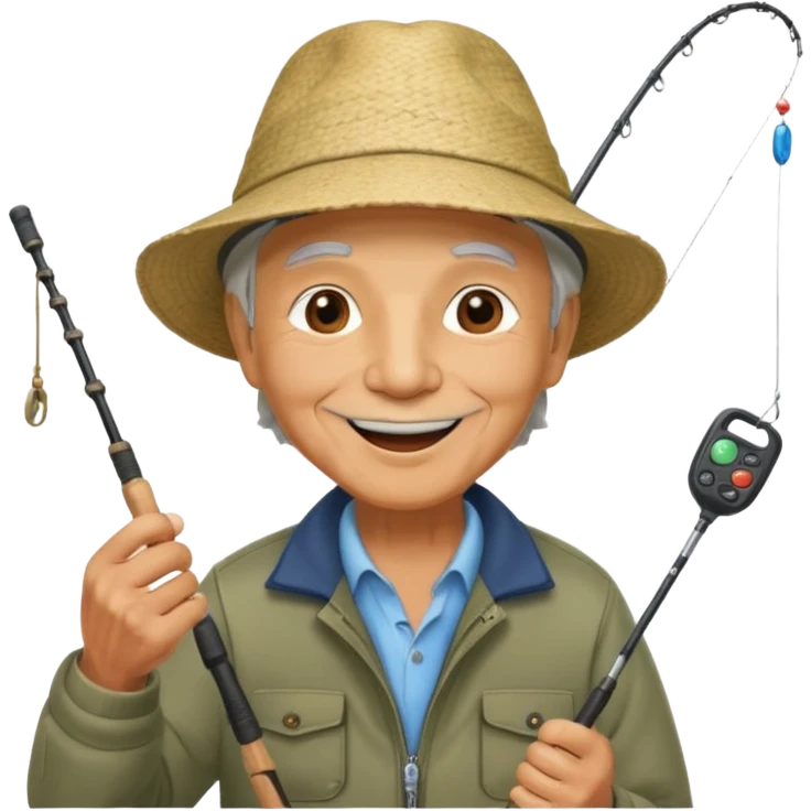 Открытка С Днем рождения дедушке. ему 72 года. без текста. тема авто и рыбалка. emoji