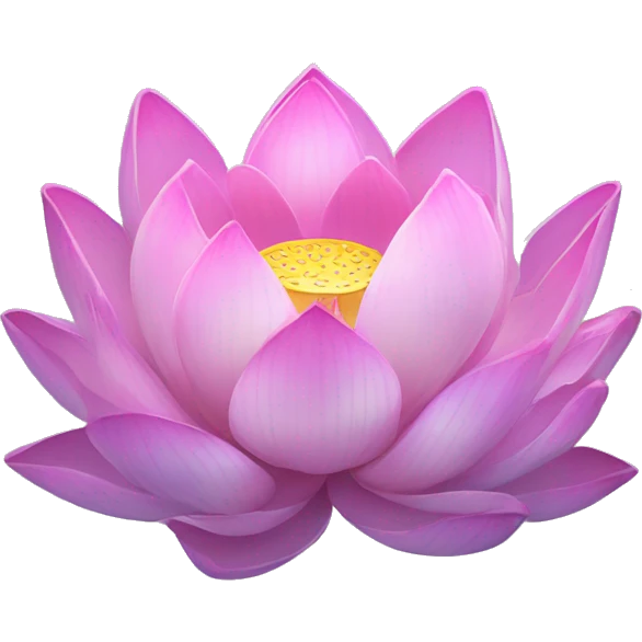 Iridescent pink lotus flower emoji