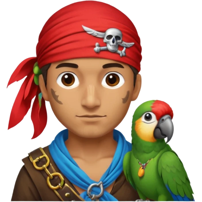 pirate and parrot emoji