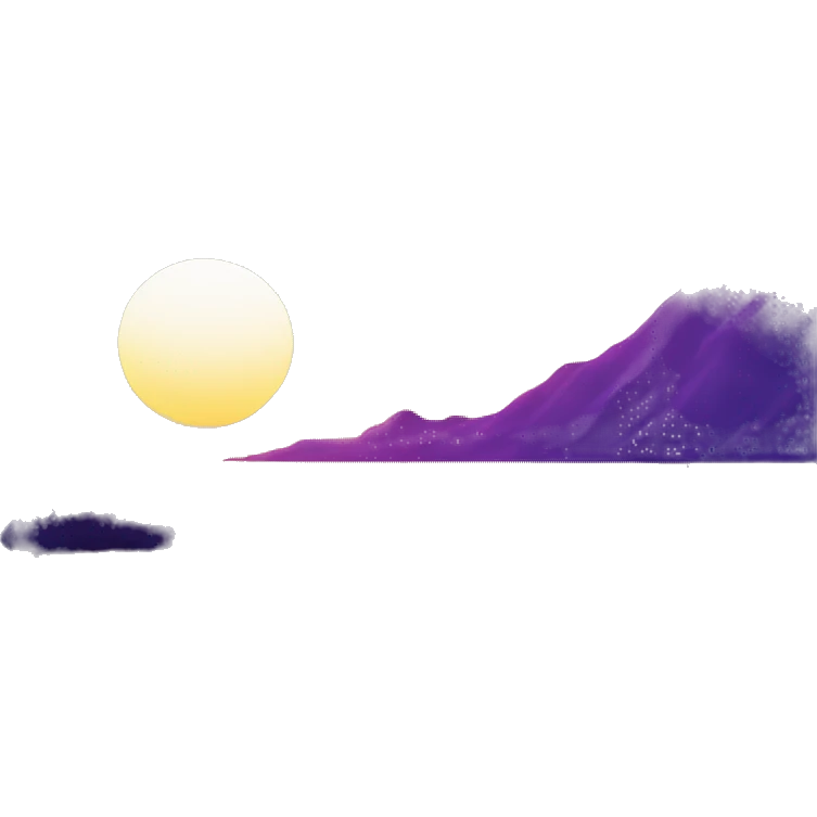 Sunset with purple, blue , orange and red  emoji