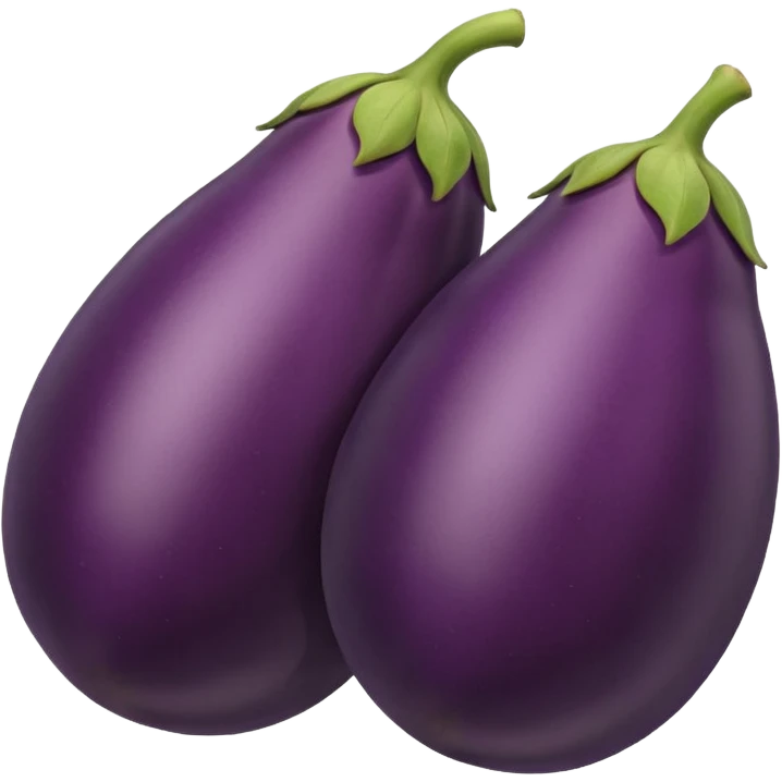 An eggplant with two small oranges at the base emoji