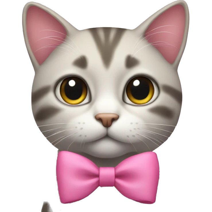 cat with a pink bow emoji