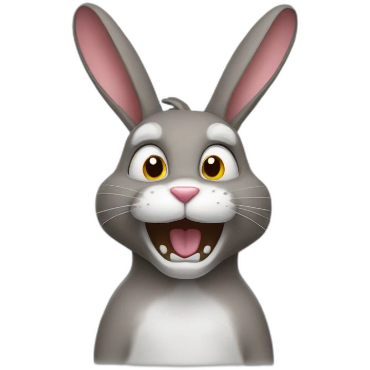 Crazy rabbit emoji