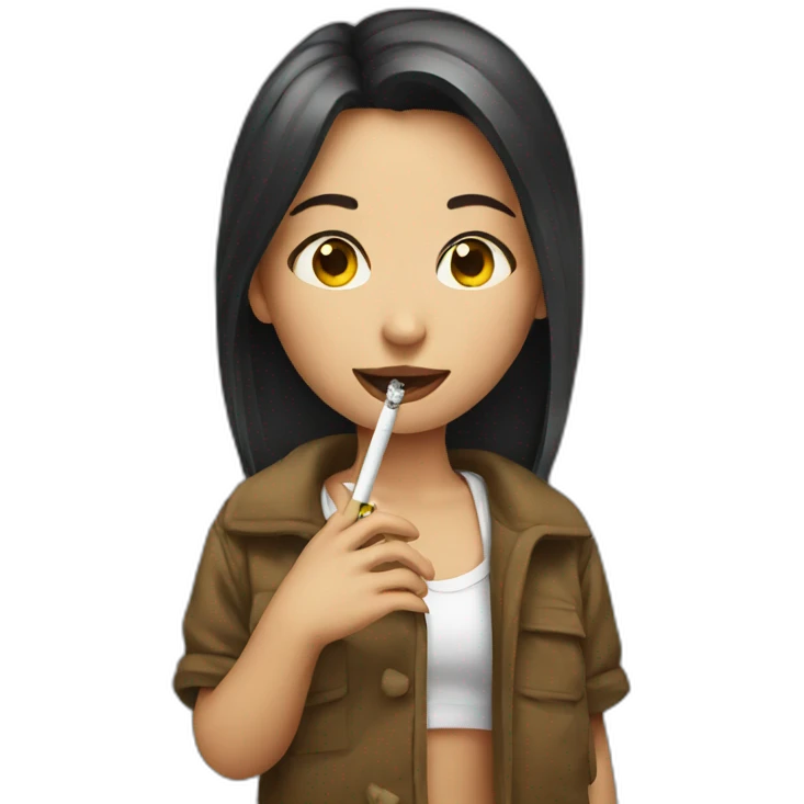 girl with cigarette emoji