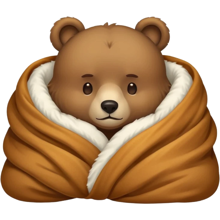 Bear under offwhite blacket emoji