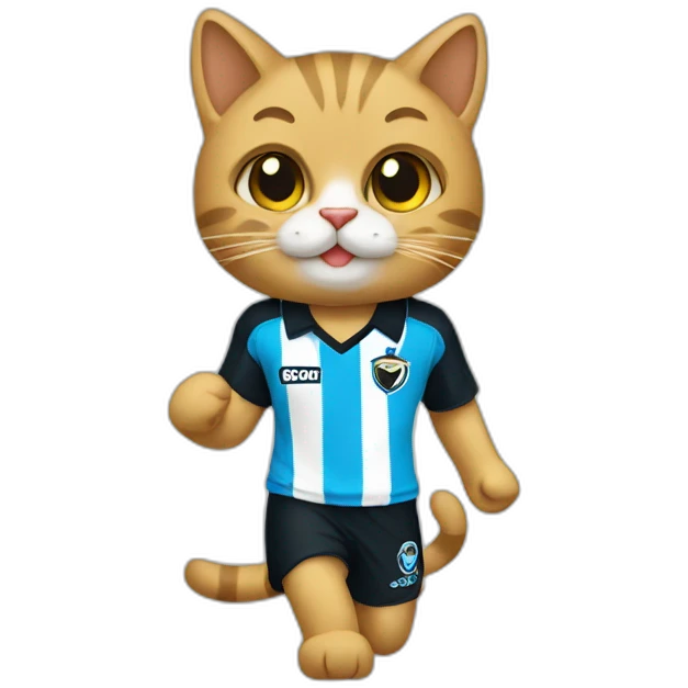 gato com a camisa do gremio emoji