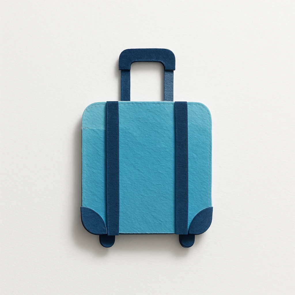 blue suitcase emoji