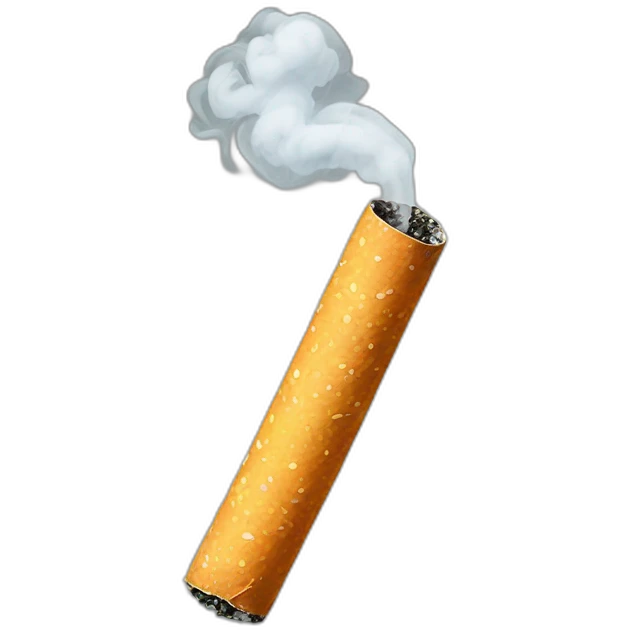 entire cigarette with smoke emoji