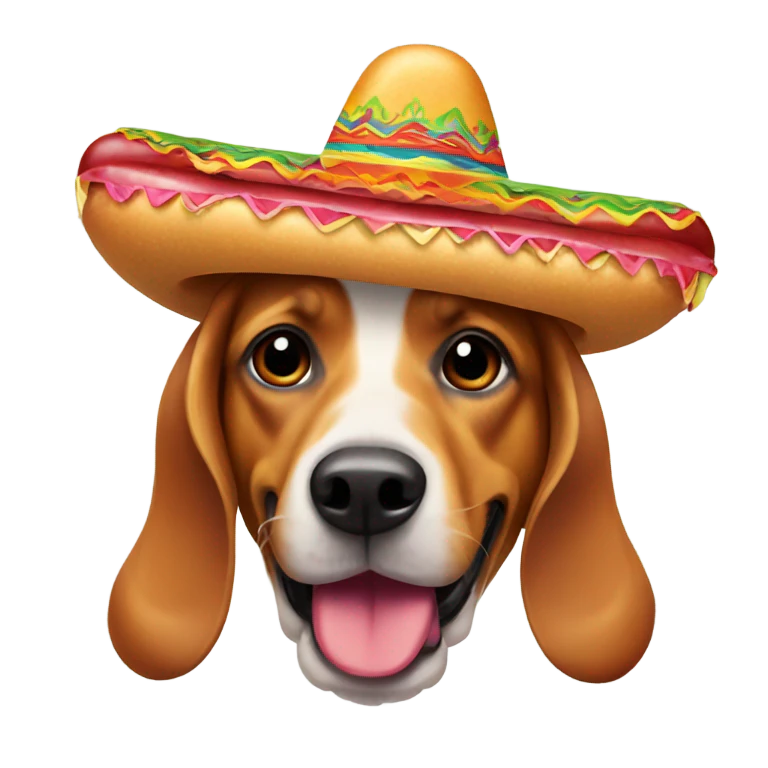 Hotdog in a sombrero emoji
