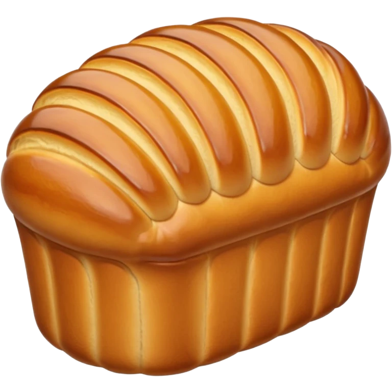 classic French brioche, golden-brown, domed shape, shiny crust, light airy texture, subtle surface ripples, buttery look, traditional round loaf or single bun, soft lighting, subtle shadows, no plate, no knife, no faces, transparent background, emoji scale emoji