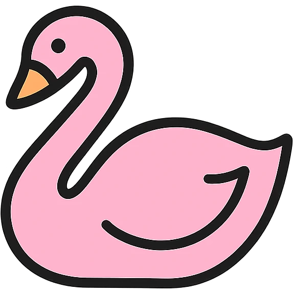 pastel pink swan emoji