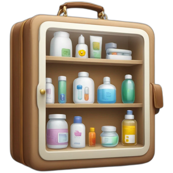 medicine cabinet in a handbag emoji