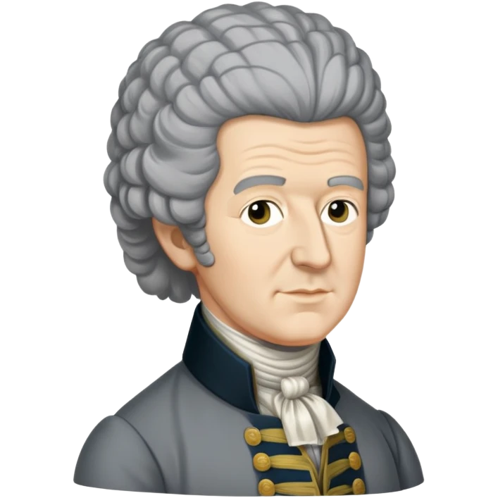 Edmund Burke 18th century Irish statesman philosopher with grey wig and historical clothing emoji