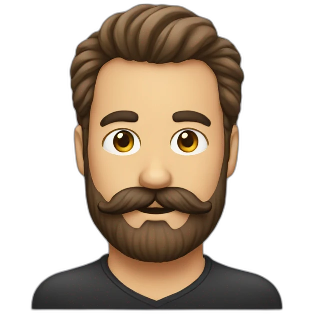 moustache et barbe emoji emoji
