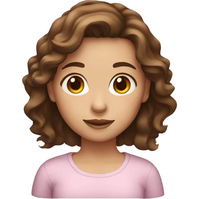 Girl with brown hair  emoji